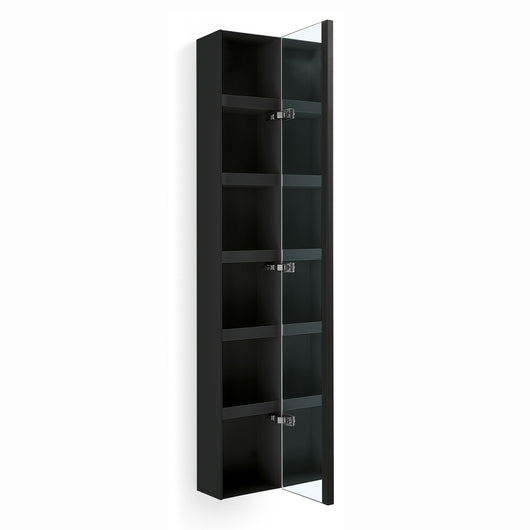 Lineabeta - Colonna con anta a specchio Ciacole L.160X25 cm nero