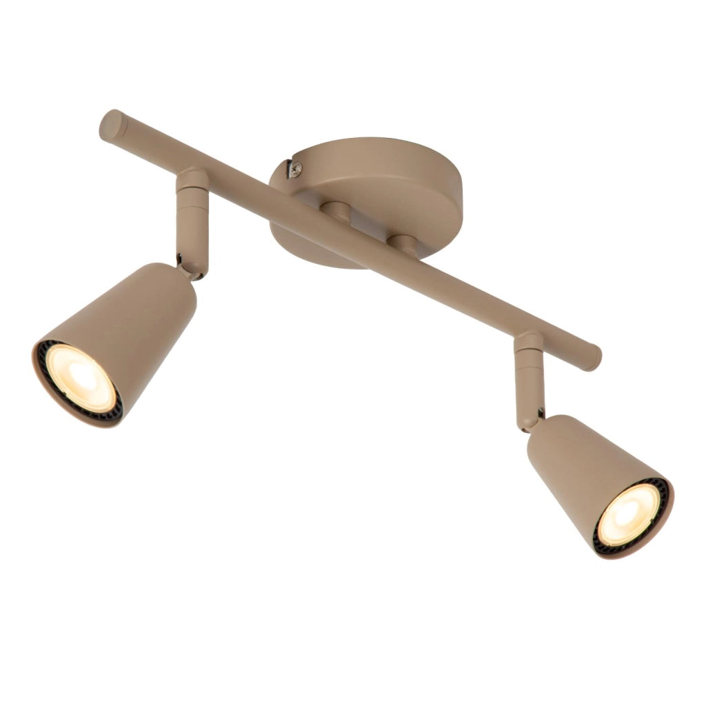 Faretto da soffitto TIANA 2xGU10 beige metallo Lucide