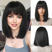 Bob con coda alta per donne - Capelli sintetici per cosplay e uso quotidiano