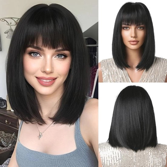 Bob con coda alta per donne - Capelli sintetici per cosplay e uso quotidiano