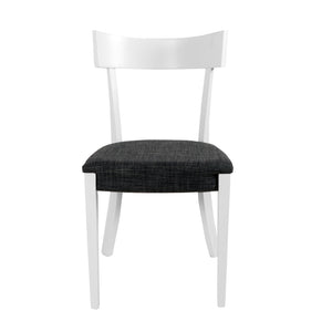 Set Da 2,Sedia Lizz Bianca Grigia 