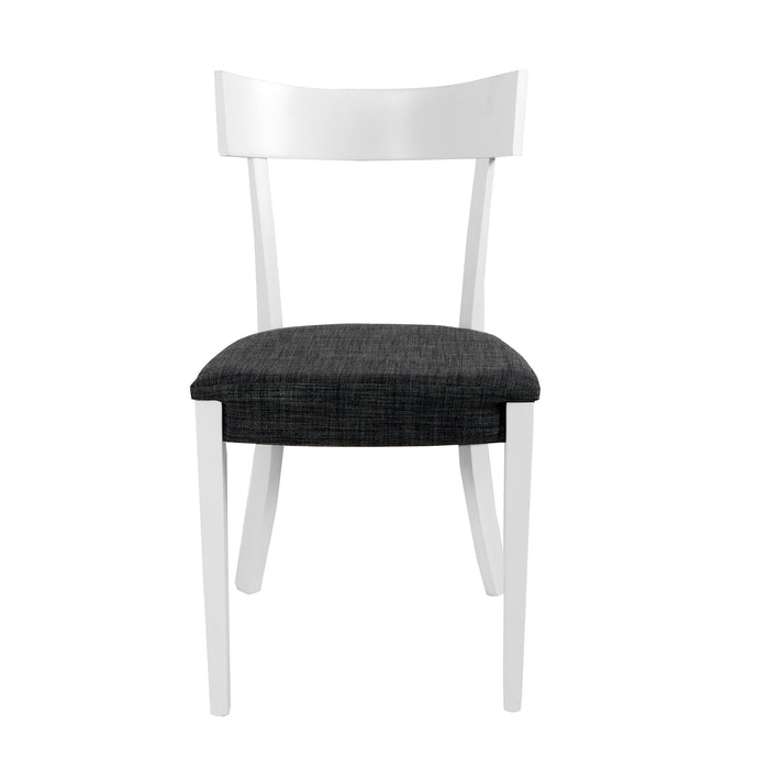 Set Da 2,Sedia Lizz Bianca Grigia 