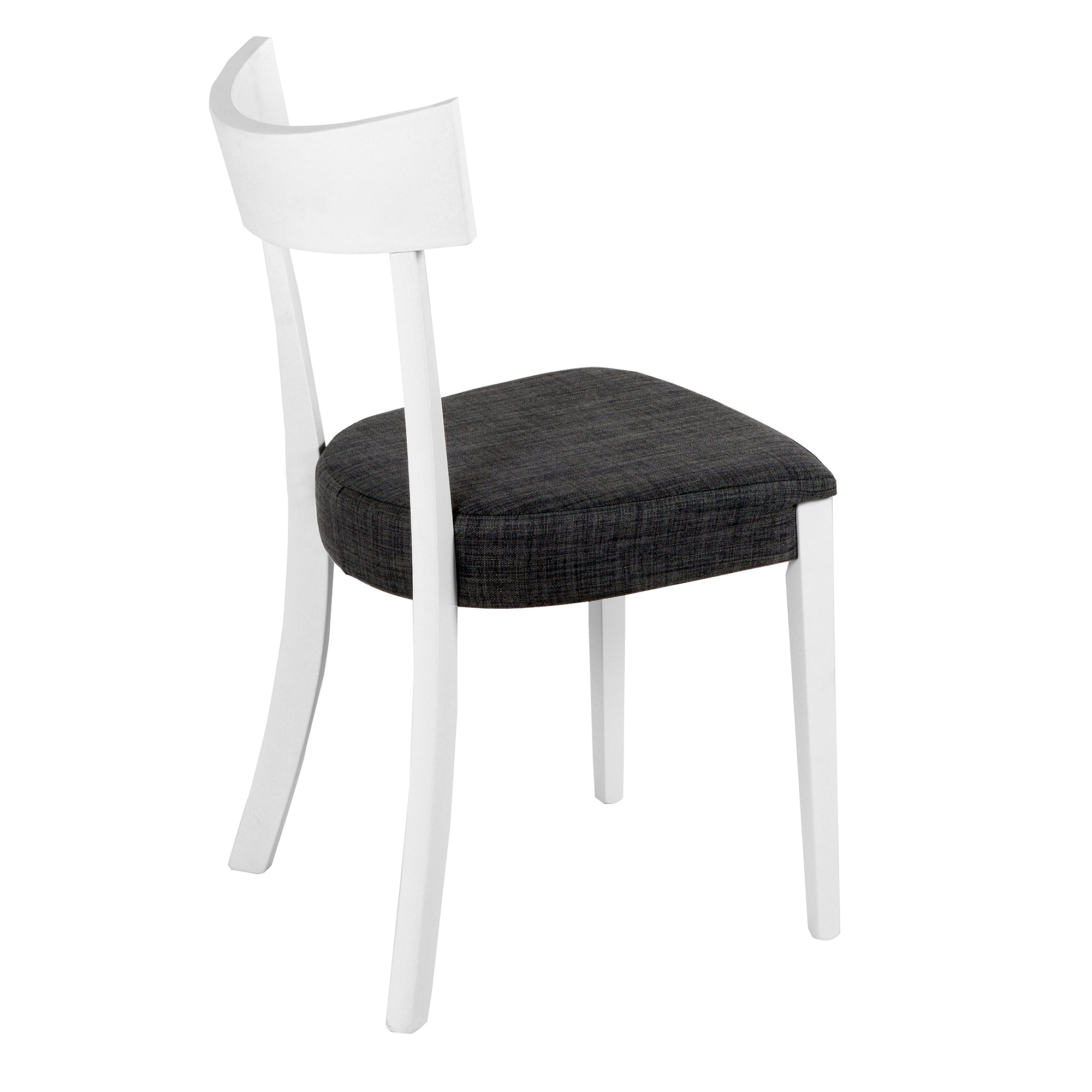 Set Da 2,Sedia Lizz Bianca Grigia 