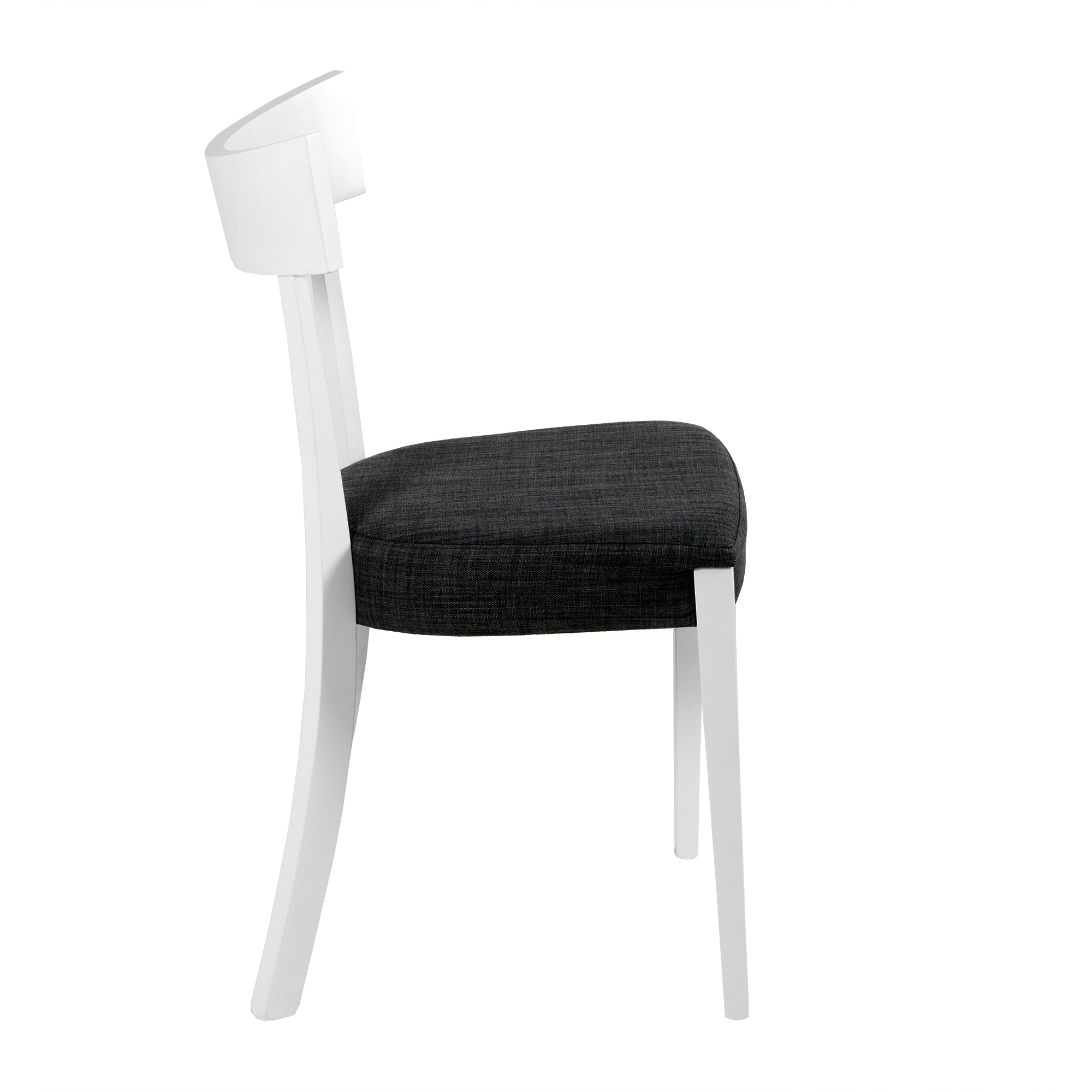 Set Da 2,Sedia Lizz Bianca Grigia 