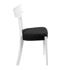 Set Da 2,Sedia Lizz Bianca Grigia 