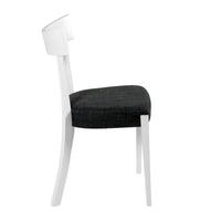 Set Da 2,Sedia Lizz Bianca Grigia 