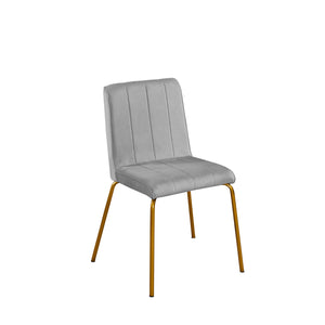 Set Da 2,Sedia Petit Velluto Grigia