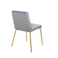 Set Da 2,Sedia Petit Velluto Grigia