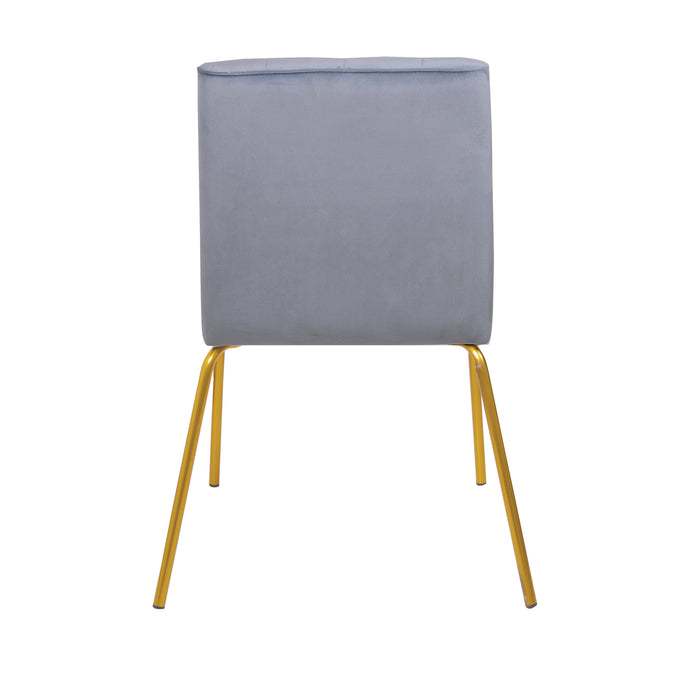 Set Da 2,Sedia Petit Velluto Grigia