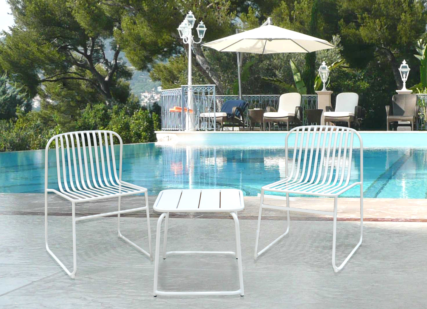 Set Da 4,Poltrona Polly Bianca