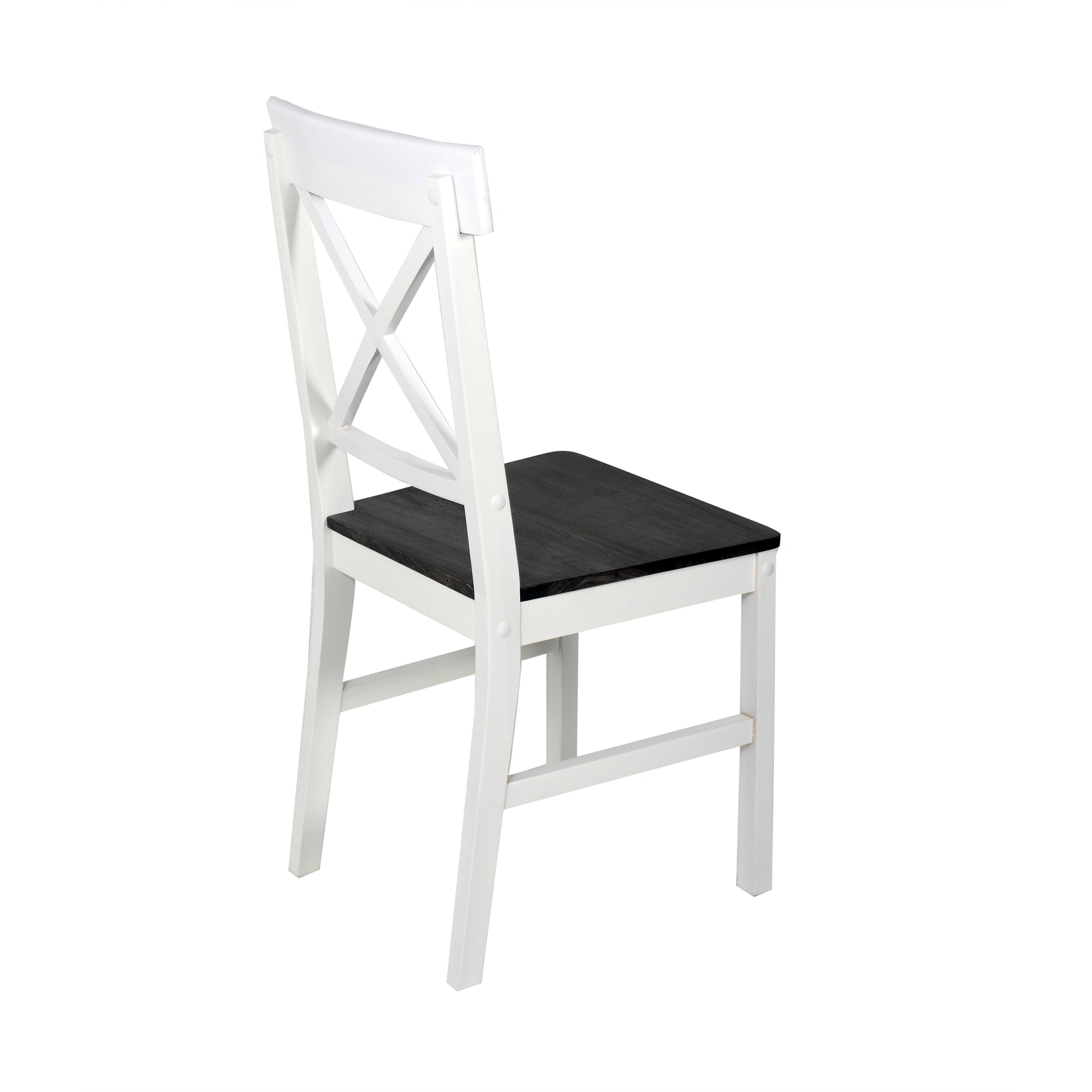 Set Woody Tavolo+4Sedie  Fumo/ Gambe Bianche 