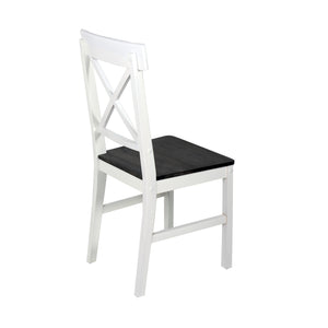 Set Woody Tavolo+4Sedie  Fumo/ Gambe Bianche 