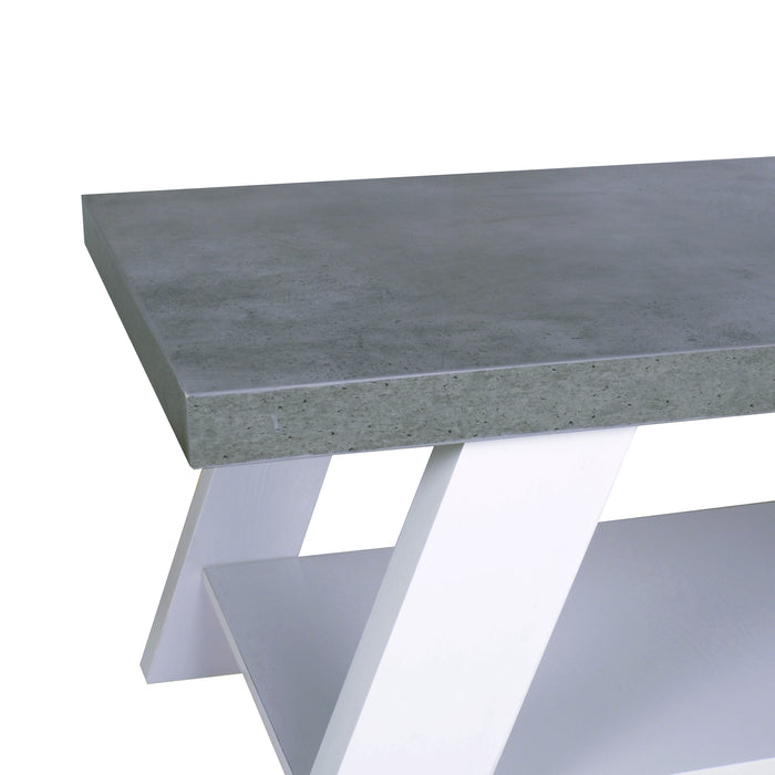 Tavolino Target Cemento Bianco 