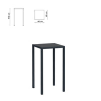 Tavolo Tetris 60X60 H110 Grigio Antico