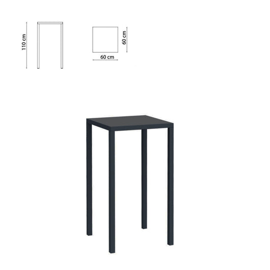 Tavolo Tetris 60X60 H110 Grigio Antico