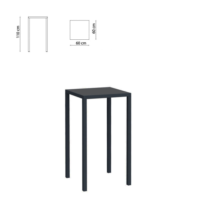 Tavolo Tetris 60X60 H110 Grigio Antico