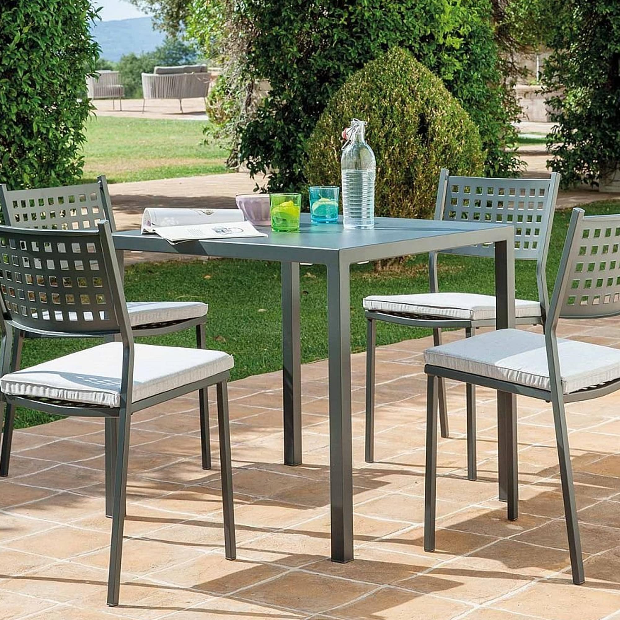 Tavolo Tetris 60X60 H110 Grigio Antico