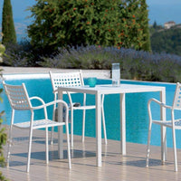 Tavolo Tetris 60X60 H110 Bianco Raggrinzato