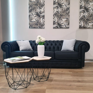 Set 2 Tavolini Prism Rovere Nero