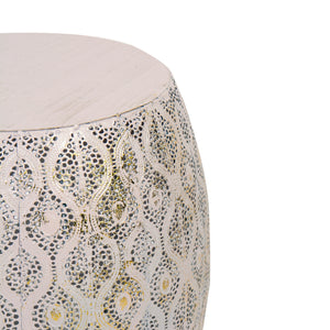 Tavolino Tribeca In Metallo In Rosa Chiaro E Oro