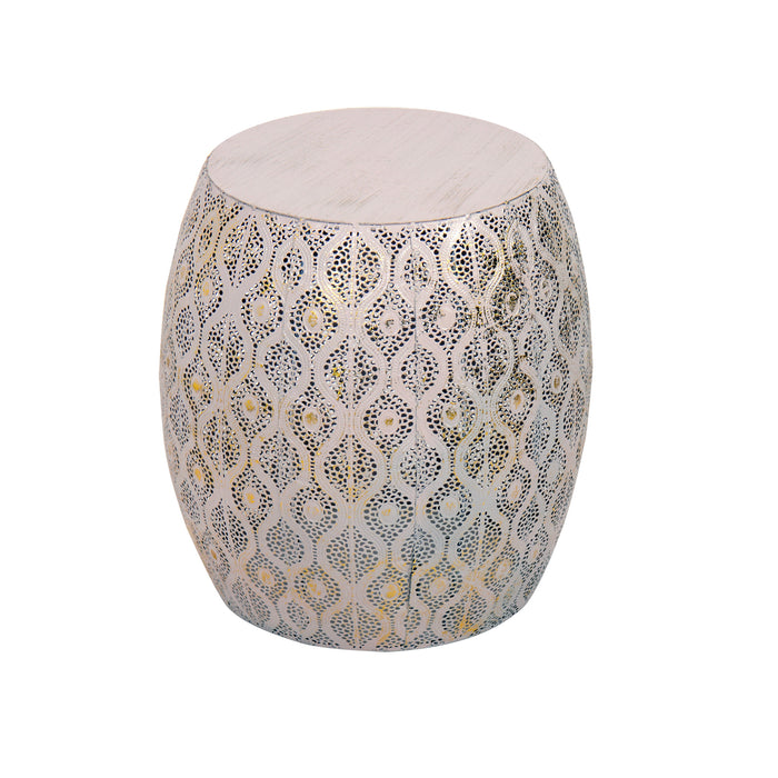 Tavolino Tribeca In Metallo In Rosa Chiaro E Oro