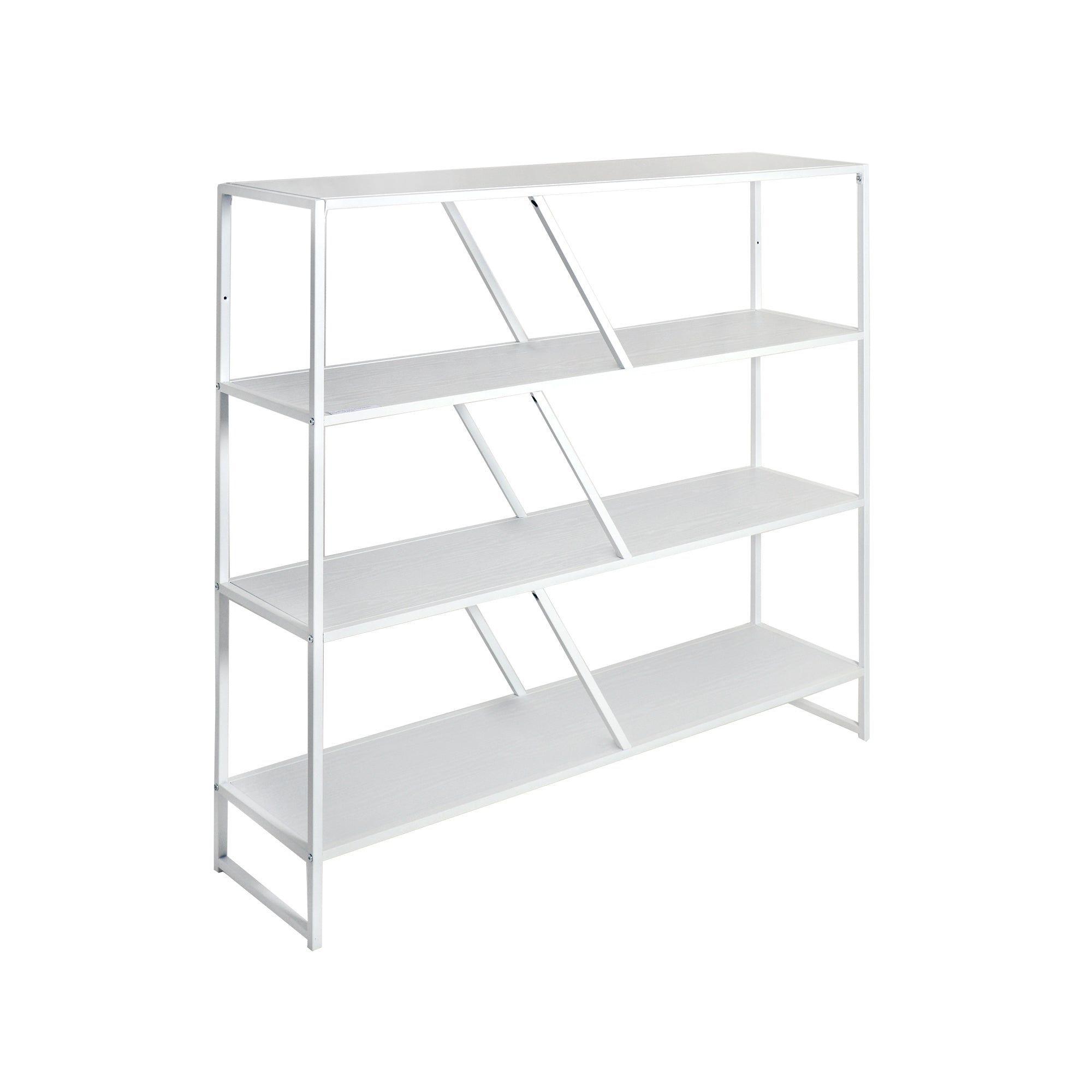 Libreria Ashley Plus 4 Ripiani Bianca