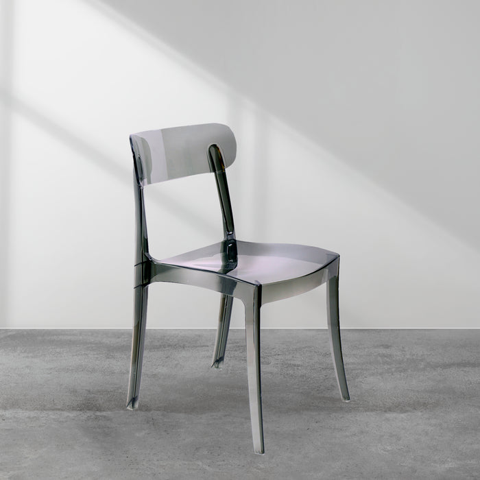 Set Da 4,Sedia Fly Metacrilato Fumo 