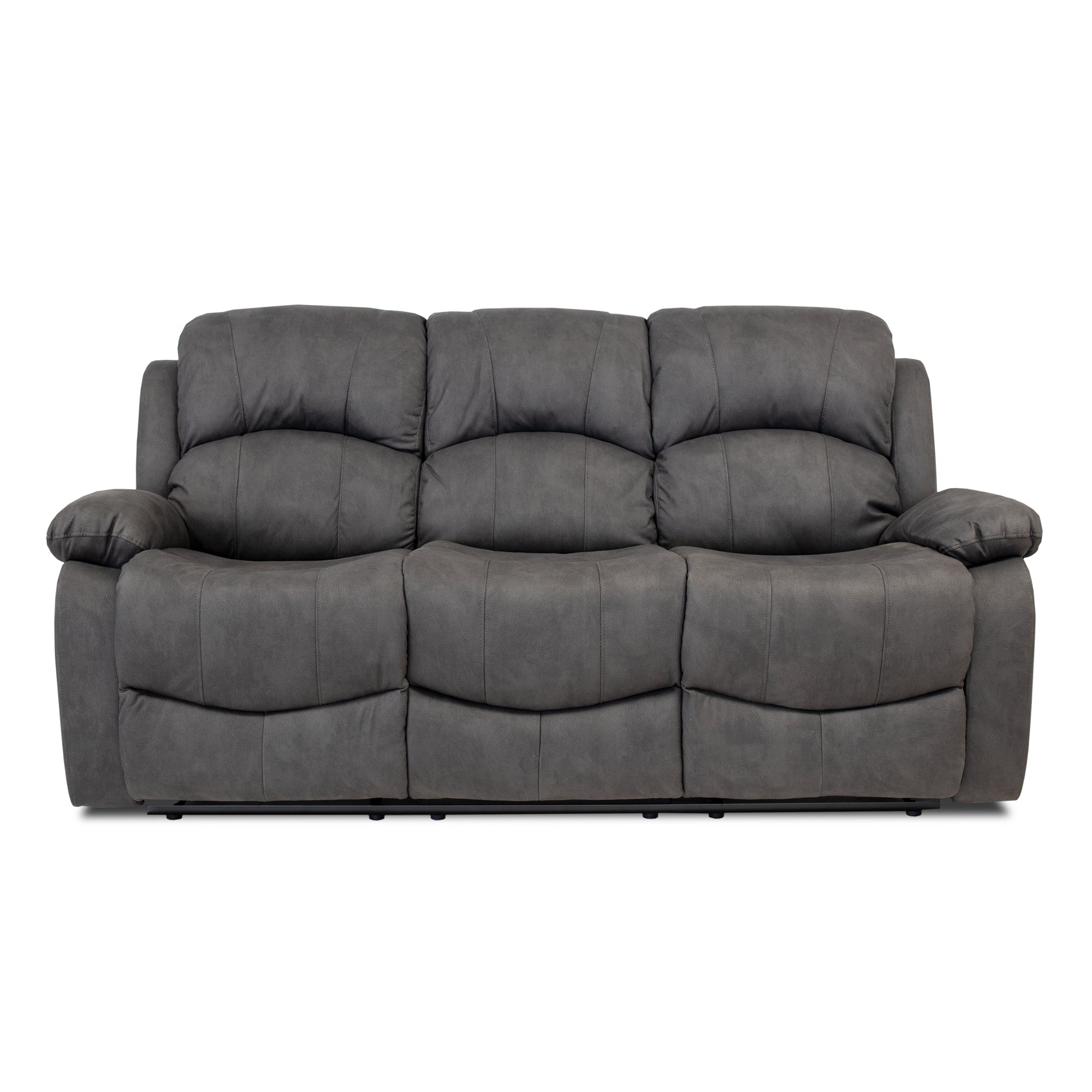 Divano Recl. Cross 3+2 Man. Nabuk Grigio