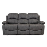 Divano Recl. Cross 3+2 Man. Nabuk Grigio