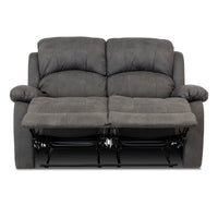 Divano Recl. Cross 3+2 Man. Nabuk Grigio