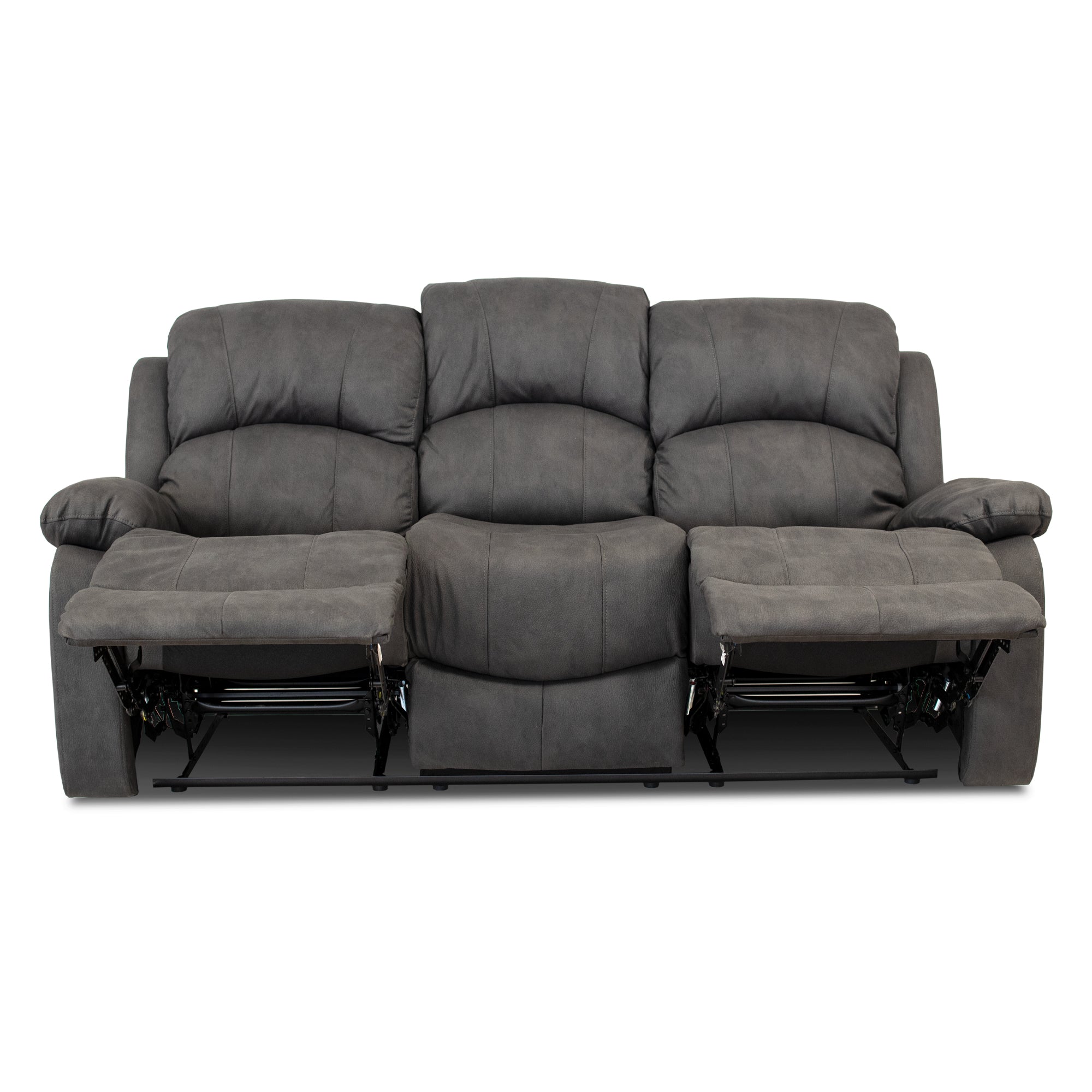 Divano Recl. Cross 3+2 Man. Nabuk Grigio