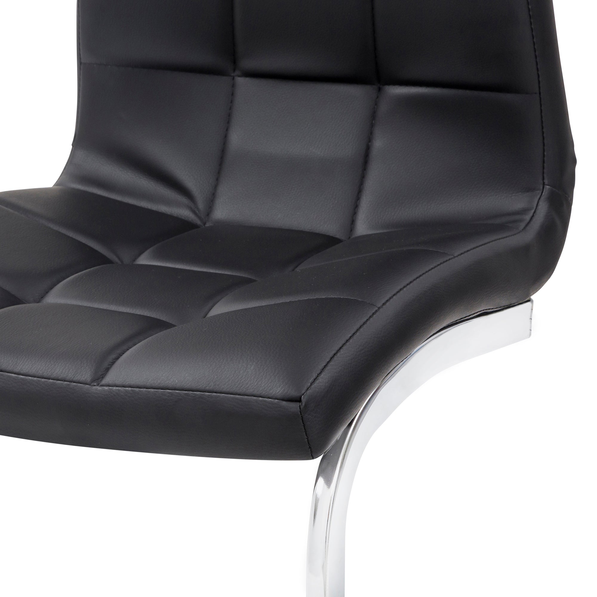 Set Da 4, Sedia New Sohl Nera  Similpelle 