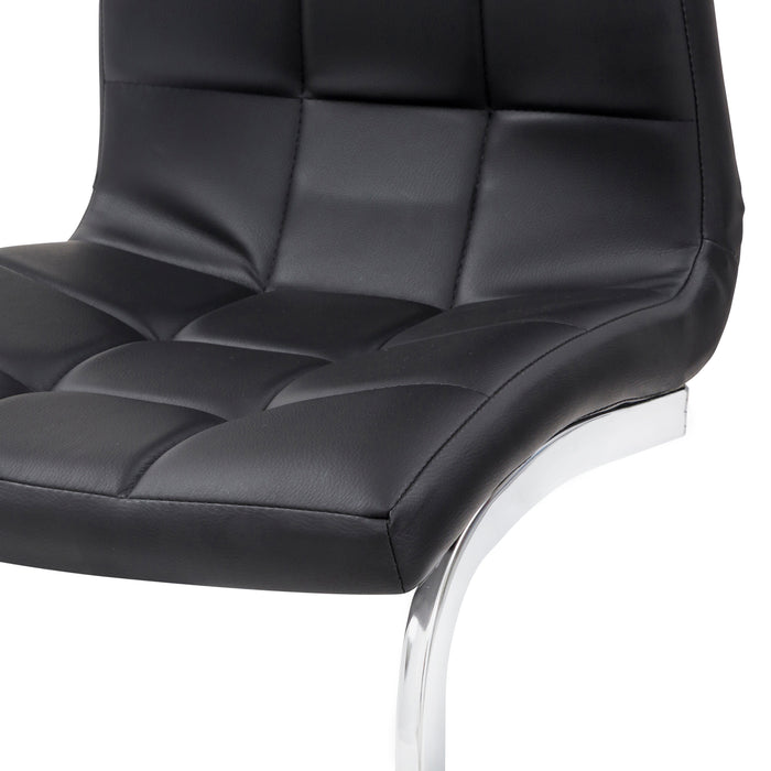 Set Da 4, Sedia New Sohl Nera  Similpelle 