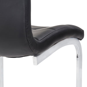 Set Da 4, Sedia New Sohl Nera  Similpelle 