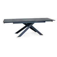 Tavolo Georgia Nero/Oro Effetto Marmo C/Vene Oro