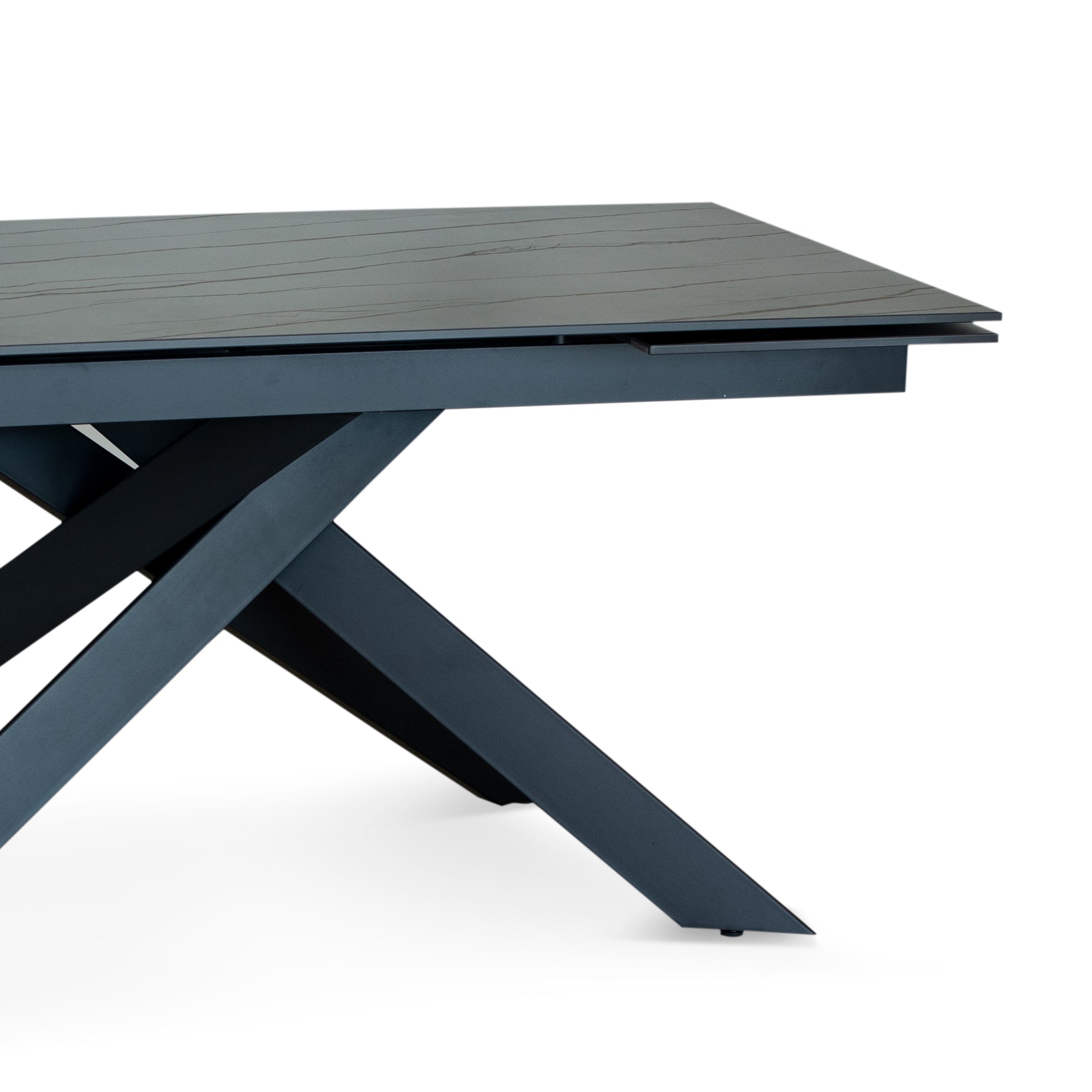 Tavolo Georgia Nero/Oro Effetto Marmo C/Vene Oro