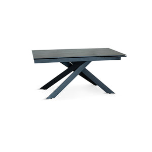 Tavolo Georgia Nero/Oro Effetto Marmo C/Vene Oro