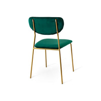 Set Da 4,Sedia Old School Velluto Verde