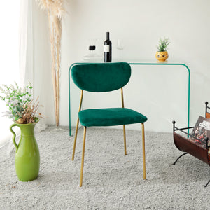 Set Da 4,Sedia Old School Velluto Verde