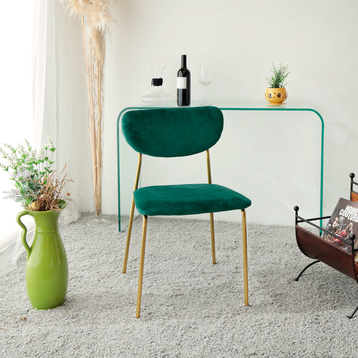 Set Da 4,Sedia Old School Velluto Verde