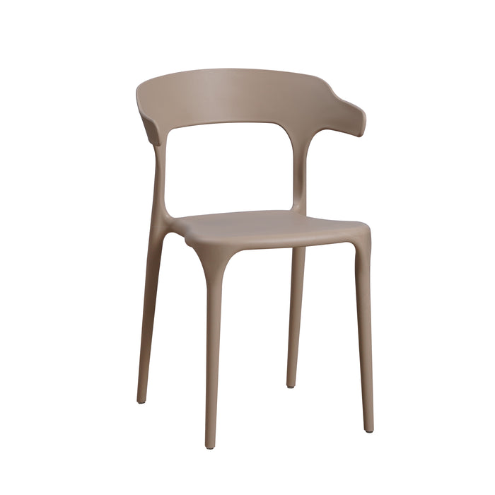 Sedia Zen In Polipropilene Tortora