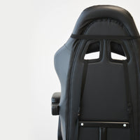 Poltrona Racing Omega C/P-Piedi Nera/Rossa Similp.