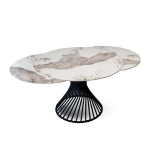 Tavolo Arizona Effetto Marmo Luxury Lucido