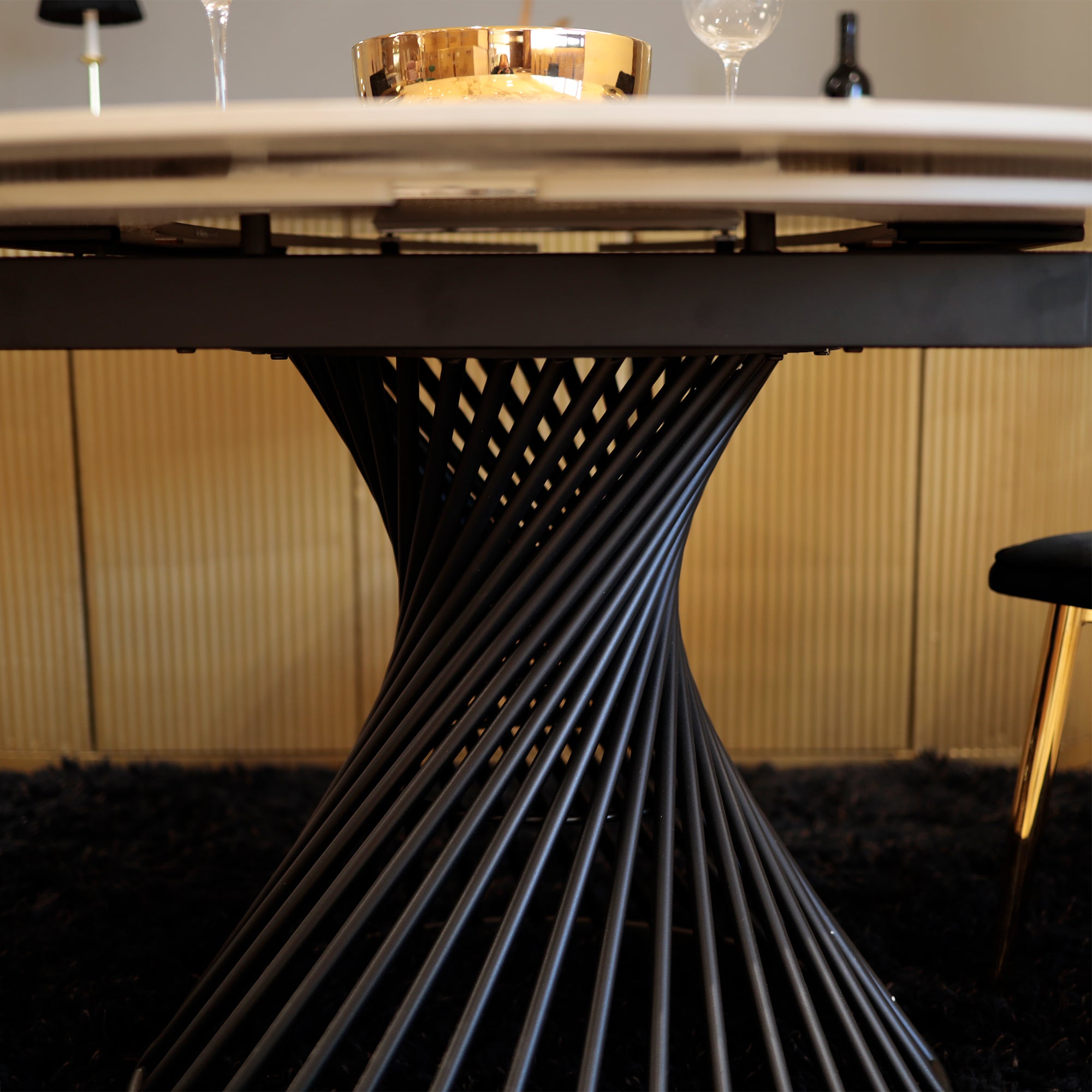 Tavolo Arizona Effetto Marmo Luxury Lucido