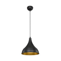 Lampada Da Soffitto Flores Nera E27