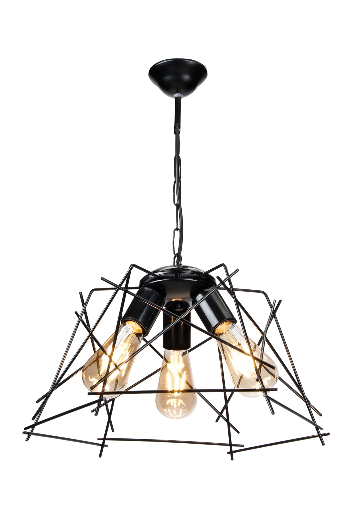 Lampada Da Soffitto Imagine Nera C/3 Portalampade