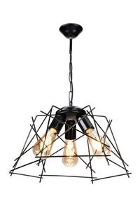 Lampada Da Soffitto Imagine Nera C/3 Portalampade