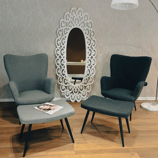 Set Biki + Pouf Poggiapiedi Boucle' Cenere