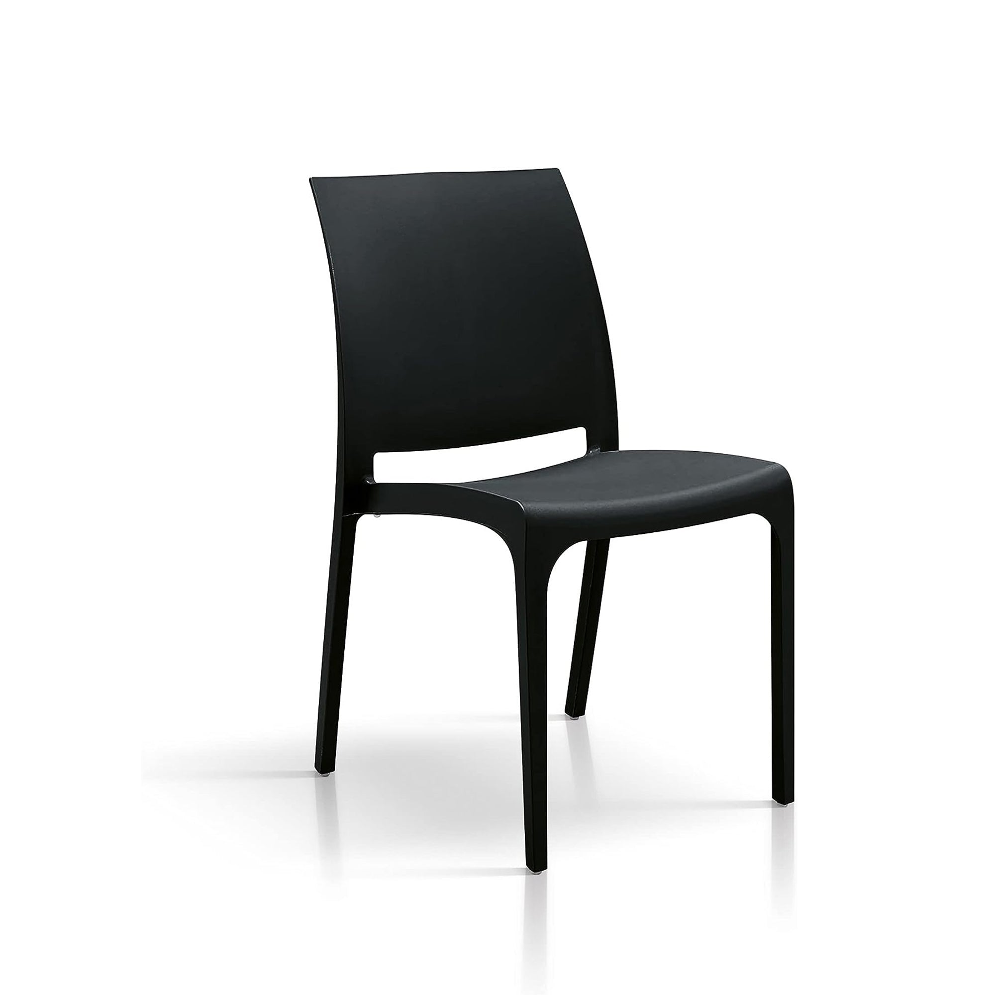 Set Da 4, Sedia Adele In Polipropilene Nera Impilabile