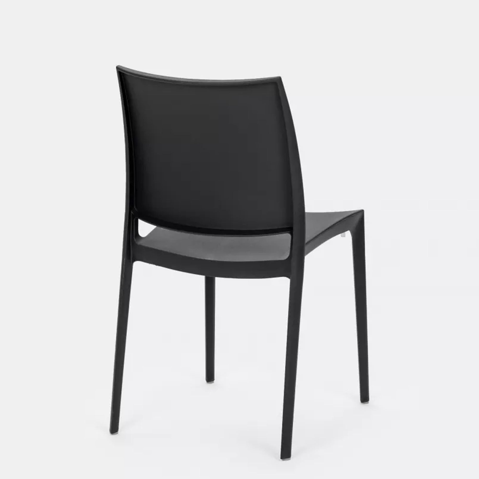 Set Da 4, Sedia Adele In Polipropilene Nera Impilabile